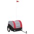Remolque para bicicleta hierro negro y rojo 45