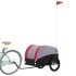 Remolque para bicicleta hierro negro y rojo 45