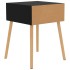 Mesitas noche 2 uds madera ingeniería negro brillo 40x40x56