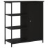 Aparador de madera de ingeniería negro 70x30x80