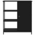 Aparador de madera de ingeniería negro 70x30x80