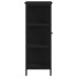 Aparador de madera de ingeniería negro 70x30x80