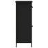 Aparador de madera de ingeniería negro 70x30x80