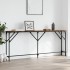 Mesa consola madera de ingeniería roble ahumado 180x23x75