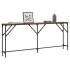 Mesa consola madera de ingeniería roble ahumado 180x23x75
