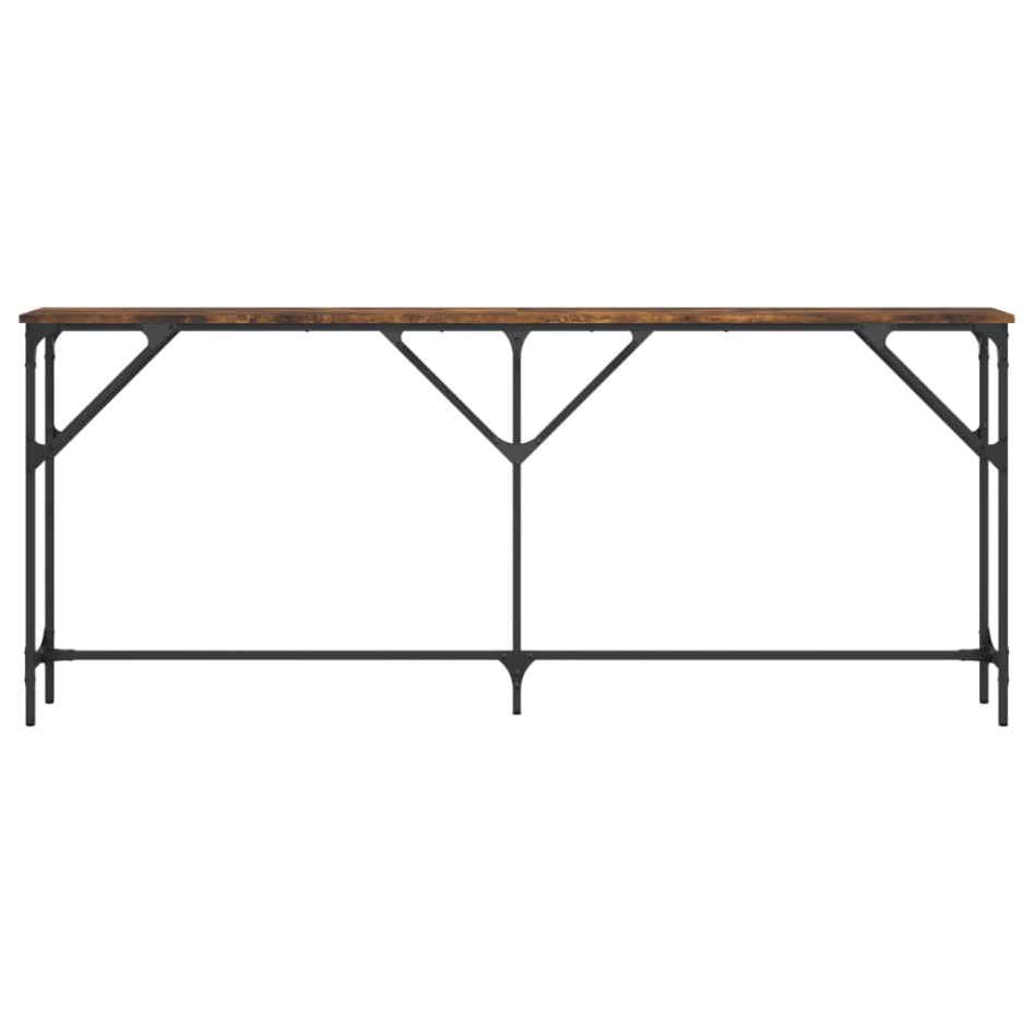 Mesa consola madera de ingeniería roble ahumado 180x23x75