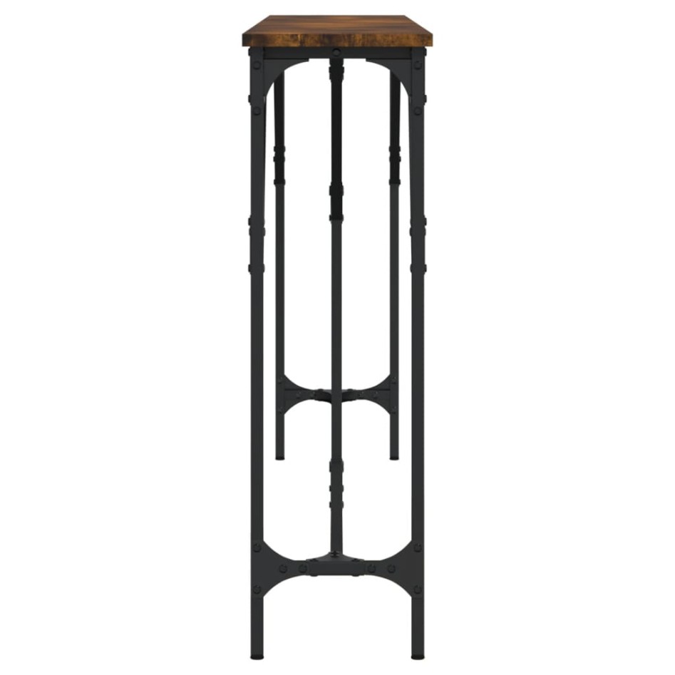 Mesa consola madera de ingeniería roble ahumado 180x23x75