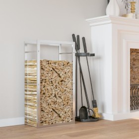 Estante para leña acero inoxidable 80x28x154