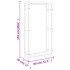 Estante para leña acero inoxidable 80x28x154