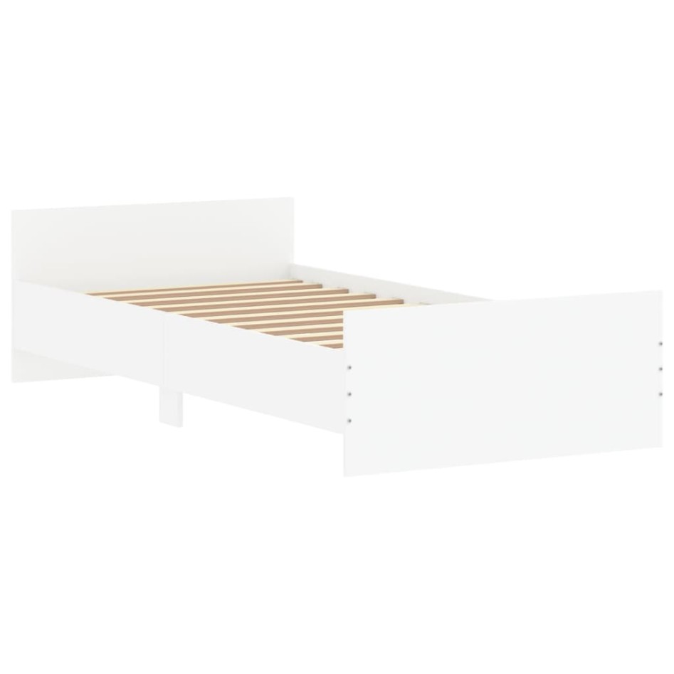 Estructura de cama madera de ingeniería blanca 90x190