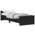 Estructura de cama madera de ingeniería negra 75x190