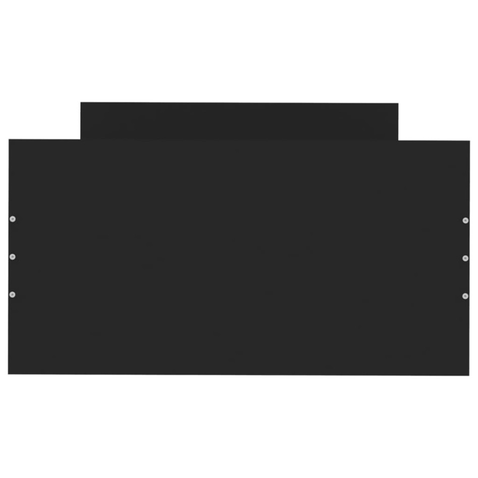 Estructura de cama madera de ingeniería negra 75x190