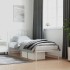 Estructura cama sin colchón con cabecero metal blanco 90x190