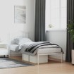Estructura cama sin colchón con cabecero metal blanco 90x190 cm