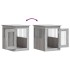 Jaula para perros madera de ingeniería gris Sonoma 45x62x59