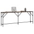 Mesa consola madera de ingeniería marrón roble 200x29x75