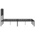 Estructura cama sin colchón con cabecero metal negro 120x200