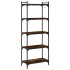 Librería 5 estantes madera ingeniería roble ahumado