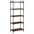 Librería 5 estantes madera ingeniería roble ahumado