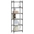 Librería 6 estantes madera ingeniería gris Sonoma 60x30x188