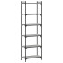 Librería 6 estantes madera ingeniería gris Sonoma 60x30x188