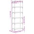Librería 6 estantes madera ingeniería gris Sonoma 60x30x188