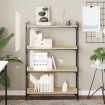 Librería 4 estantes madera ingeniería roble Sonoma 80x30x120 cm