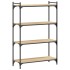 Librería 4 estantes madera ingeniería roble Sonoma 80x30x120