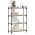 Librería 4 estantes madera ingeniería roble Sonoma 80x30x120