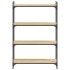 Librería 4 estantes madera ingeniería roble Sonoma 80x30x120