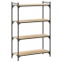 Librería 4 estantes madera ingeniería roble Sonoma 80x30x120