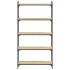 Librería 5 estantes madera ingeniería roble Sonoma 80x30x154