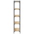 Librería 5 estantes madera ingeniería roble Sonoma 80x30x154