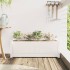 Jardinera de madera maciza de pino blanca 90x31x31
