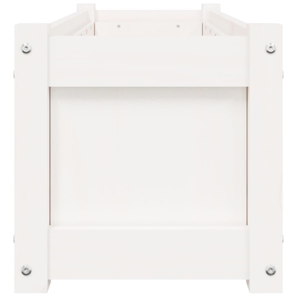 Jardinera de madera maciza de pino blanca 90x31x31