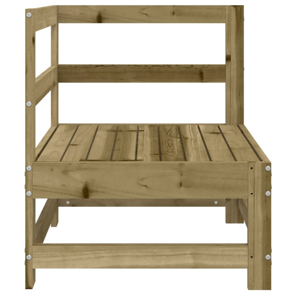 Sofá de esquina de jardín madera maciza