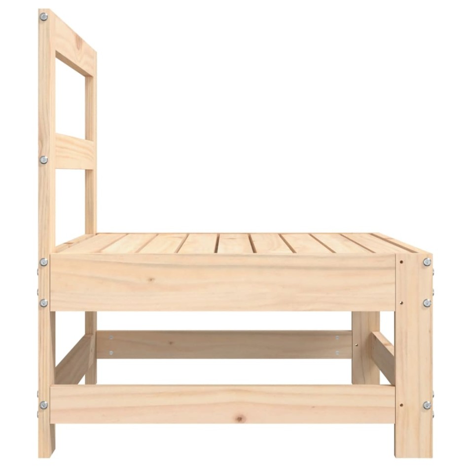 Sofás centrales de jardín 2 unidades madera maciza de