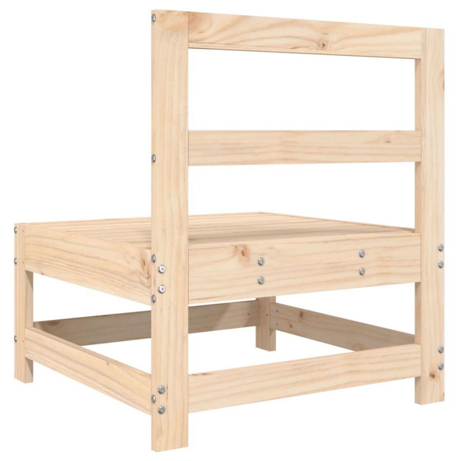 Sofás centrales de jardín 2 unidades madera maciza de