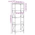 Librería 5 estantes madera ingeniería gris Sonoma 59x35x171