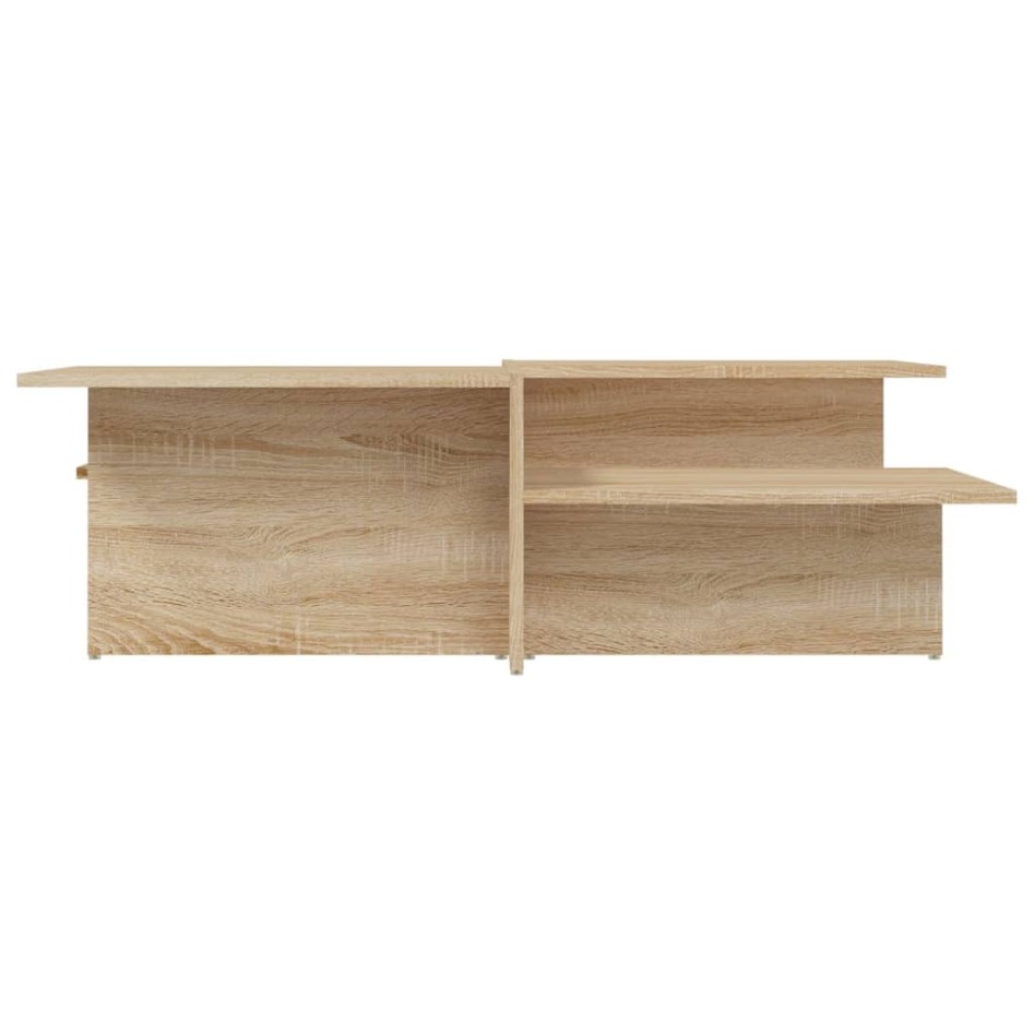 Mesas de centro 2 uds madera contrachapada roble