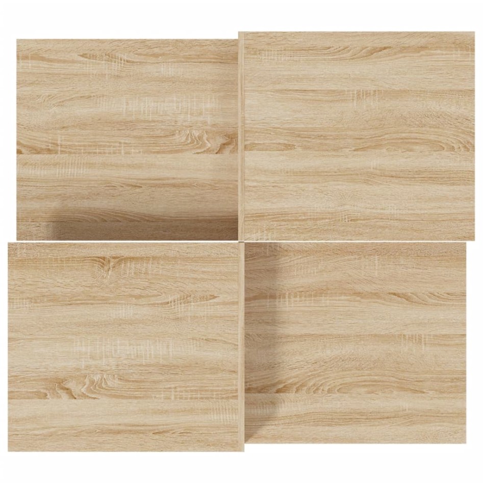 Mesas de centro 2 uds madera contrachapada roble