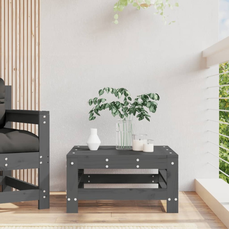 Taburete de jardín de madera maciza de pino