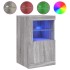 Aparador con luces LED madera de ingeniería gris