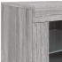 Aparador con luces LED madera de ingeniería gris