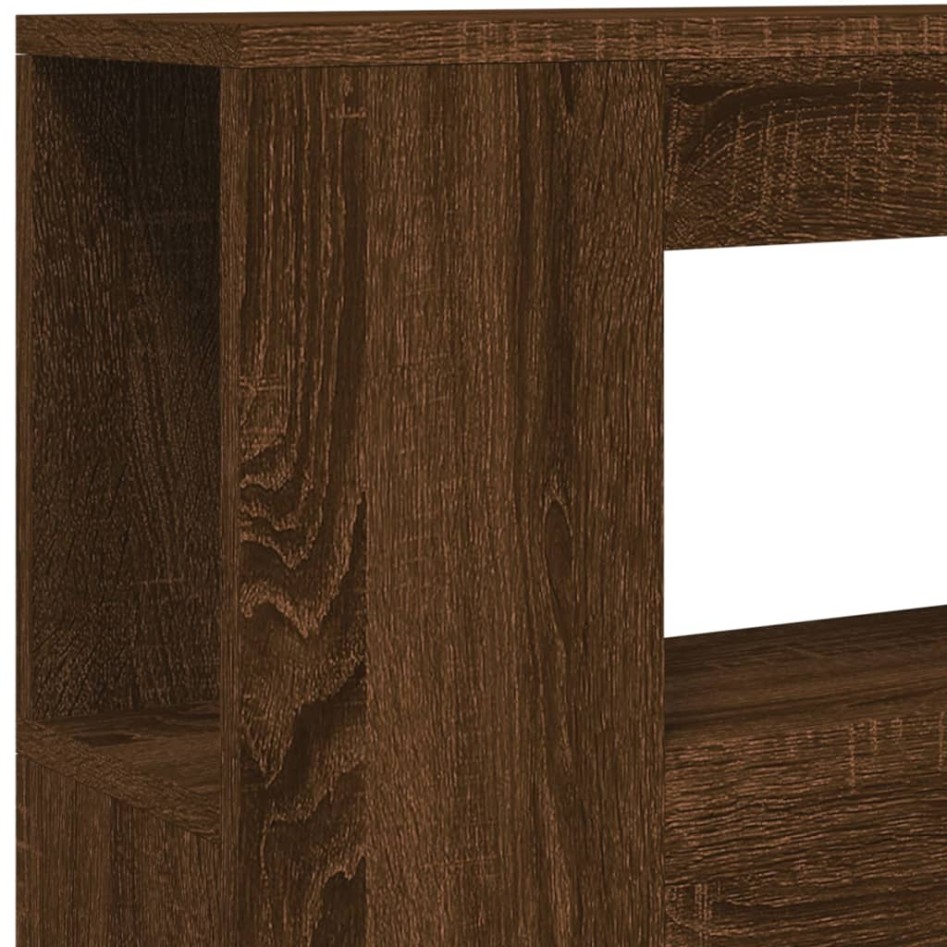 Cabecero LED madera ingeniería roble marrón 100x18,5x103,5