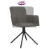 Sillas de comedor giratorias 2 unidades terciopelo gris