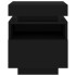 Mesitas de noche con luces LED 2 unidades negro 40x39x48,5