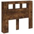 Cabecero LED madera ingeniería roble ahumado 120x18,5x103,5