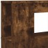 Cabecero LED madera ingeniería roble ahumado 120x18,5x103,5