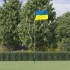 Mástil y bandera de Ucrania aluminio 5,55